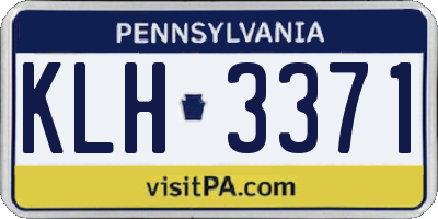 PA license plate KLH3371