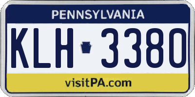 PA license plate KLH3380