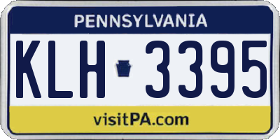 PA license plate KLH3395