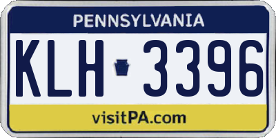 PA license plate KLH3396