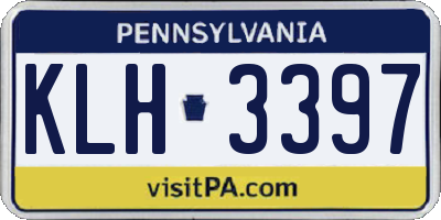 PA license plate KLH3397