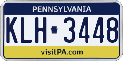 PA license plate KLH3448