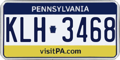 PA license plate KLH3468
