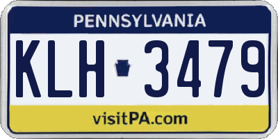 PA license plate KLH3479
