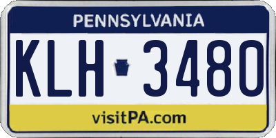 PA license plate KLH3480