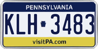 PA license plate KLH3483