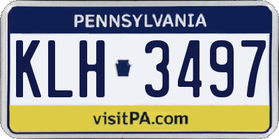 PA license plate KLH3497