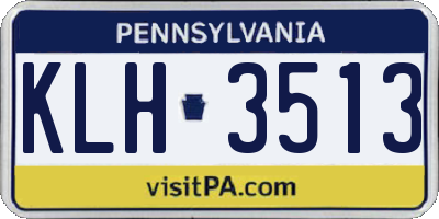 PA license plate KLH3513