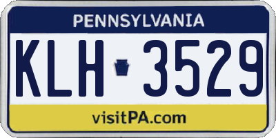 PA license plate KLH3529