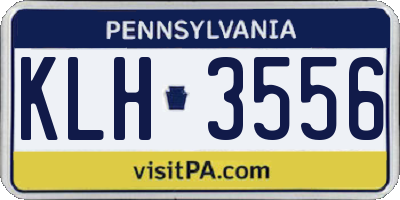 PA license plate KLH3556