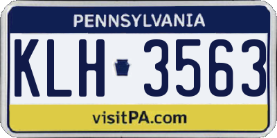 PA license plate KLH3563