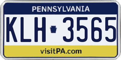 PA license plate KLH3565