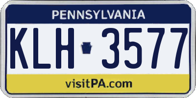 PA license plate KLH3577