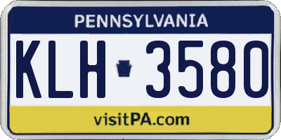 PA license plate KLH3580