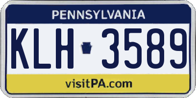 PA license plate KLH3589