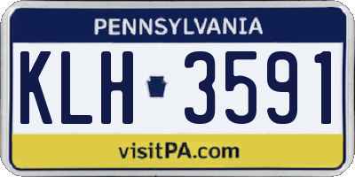 PA license plate KLH3591