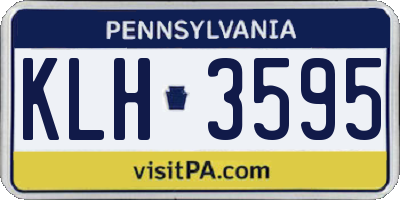 PA license plate KLH3595
