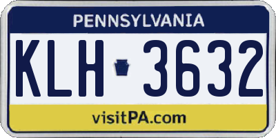 PA license plate KLH3632