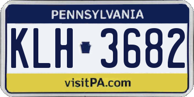 PA license plate KLH3682