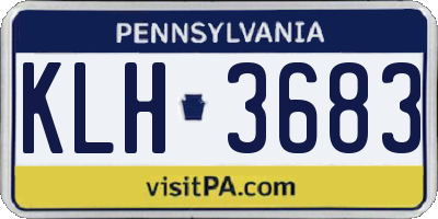 PA license plate KLH3683