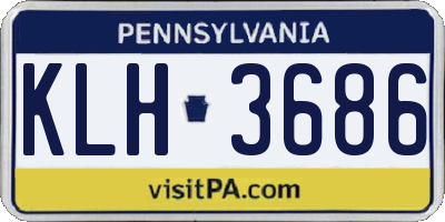 PA license plate KLH3686