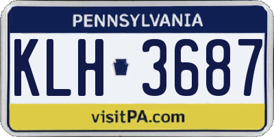 PA license plate KLH3687