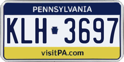 PA license plate KLH3697