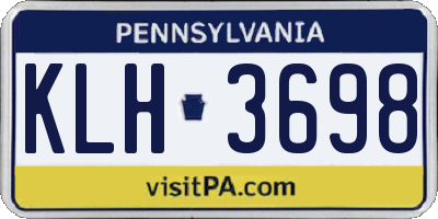 PA license plate KLH3698