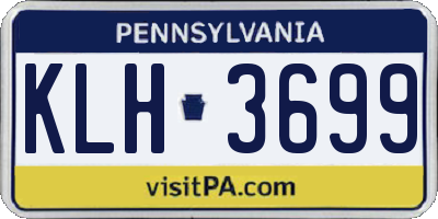 PA license plate KLH3699
