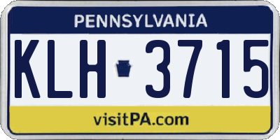 PA license plate KLH3715