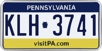 PA license plate KLH3741