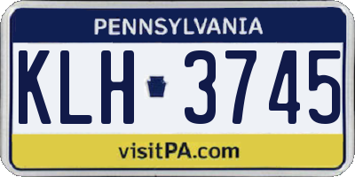 PA license plate KLH3745