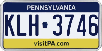 PA license plate KLH3746