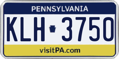 PA license plate KLH3750