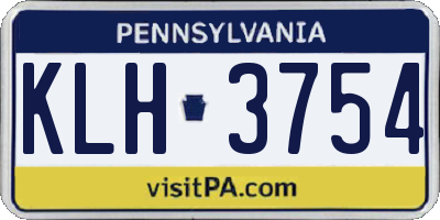 PA license plate KLH3754