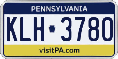 PA license plate KLH3780
