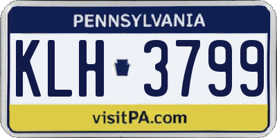 PA license plate KLH3799