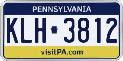 PA license plate KLH3812