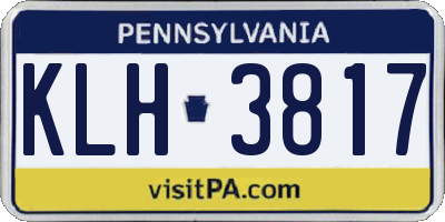 PA license plate KLH3817