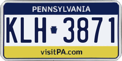 PA license plate KLH3871
