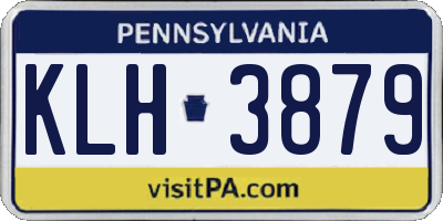 PA license plate KLH3879