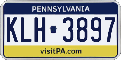 PA license plate KLH3897