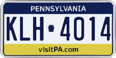PA license plate KLH4014
