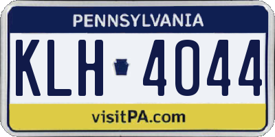 PA license plate KLH4044