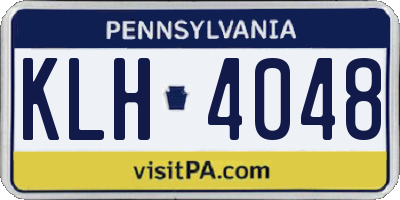 PA license plate KLH4048