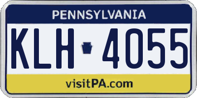 PA license plate KLH4055