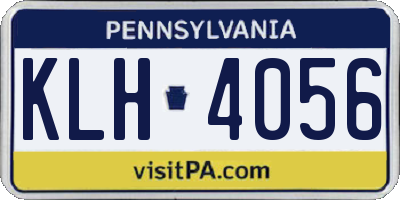 PA license plate KLH4056