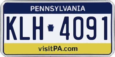 PA license plate KLH4091