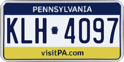 PA license plate KLH4097
