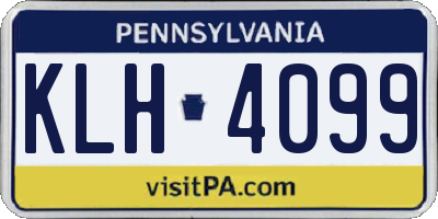 PA license plate KLH4099